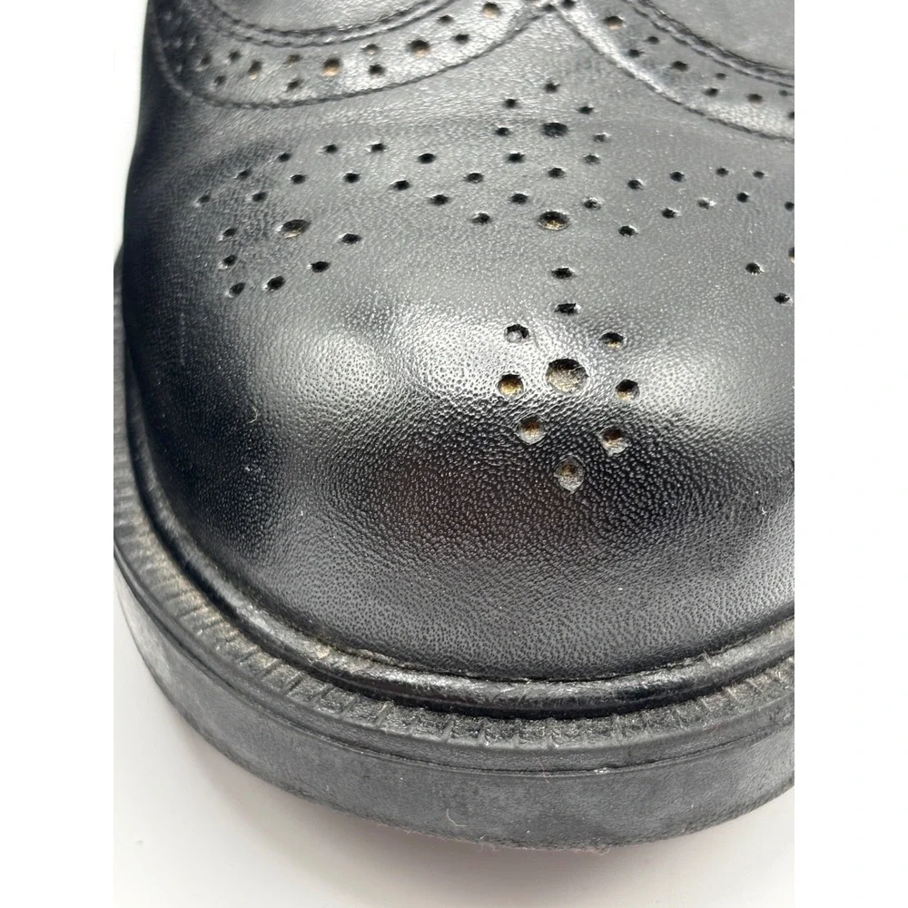 Nunn Bush Men's Black Leather Wingtip Oxford Dress Shoes Brogue Lace Up Size 11